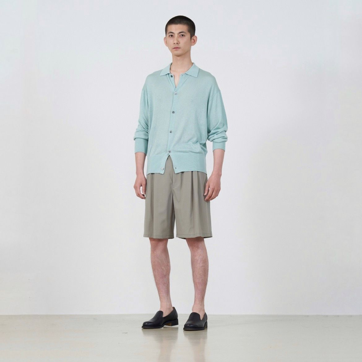 【残り一点】Silk Cashmere Sheer Shirt Cardigan