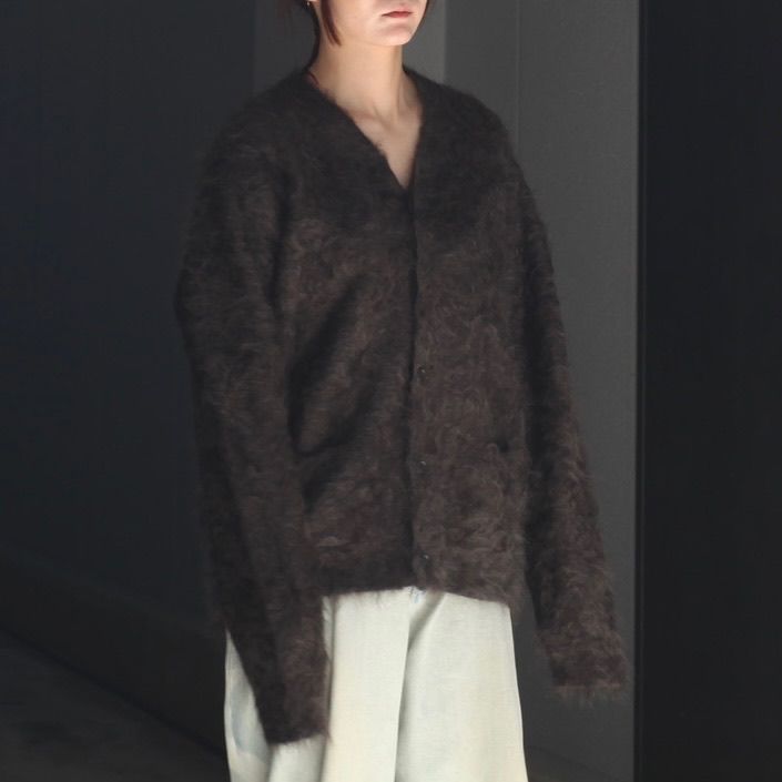 【残り一点】Cashmere Shaggy Knit V Neck Cardigan