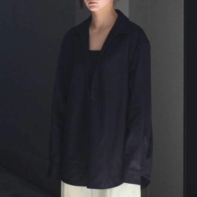 【残りわずか】Wool Flannel Oversized Skipper Shirt