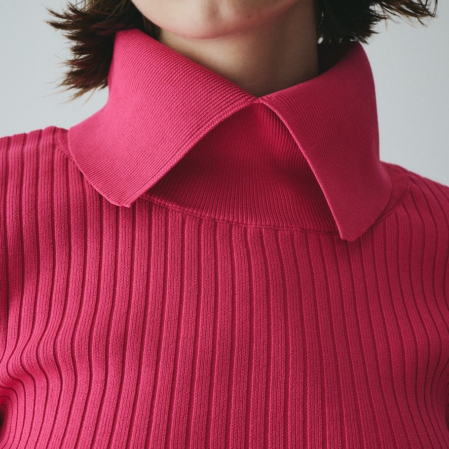 【残り一点】Stand Collar Knit Top