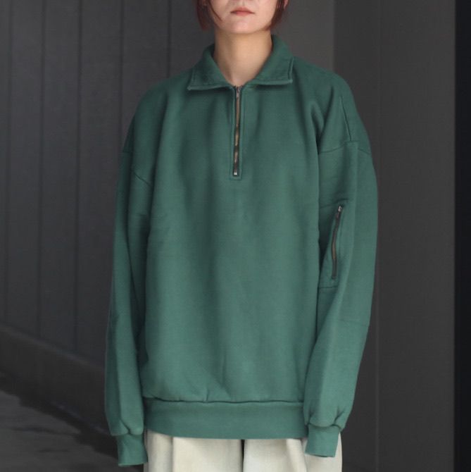 【残り一点】Pigment Dyed Zip Sweatshirt
