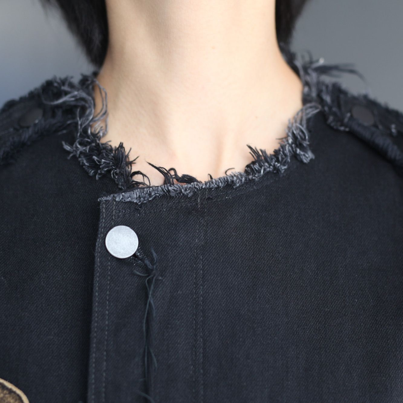 【残り一点】Slash Seam Cut Off M-65(CLASSIC DENIM)
