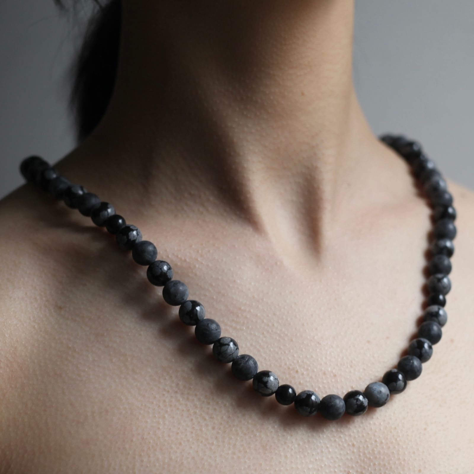 SOSHIOTSUKI - 【残りわずか】Single Juzu Necklace Slim(GREY