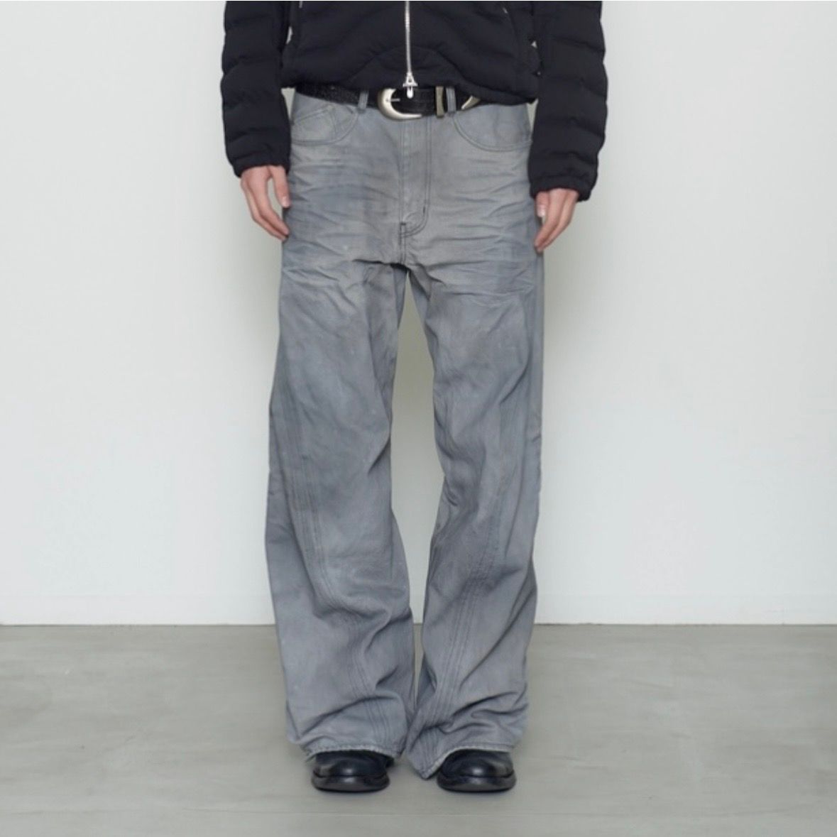 【残りわずか】3D Twisted Wide Leg Jeans