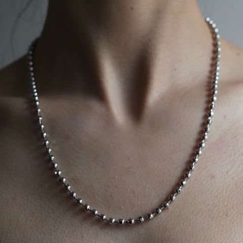 【残りわずか】Cutting Ball Necklace(SILVER)