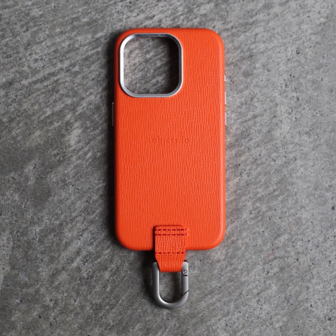 【残り一点】カラビナ付iPhoneケース(CARROT ORANGE)