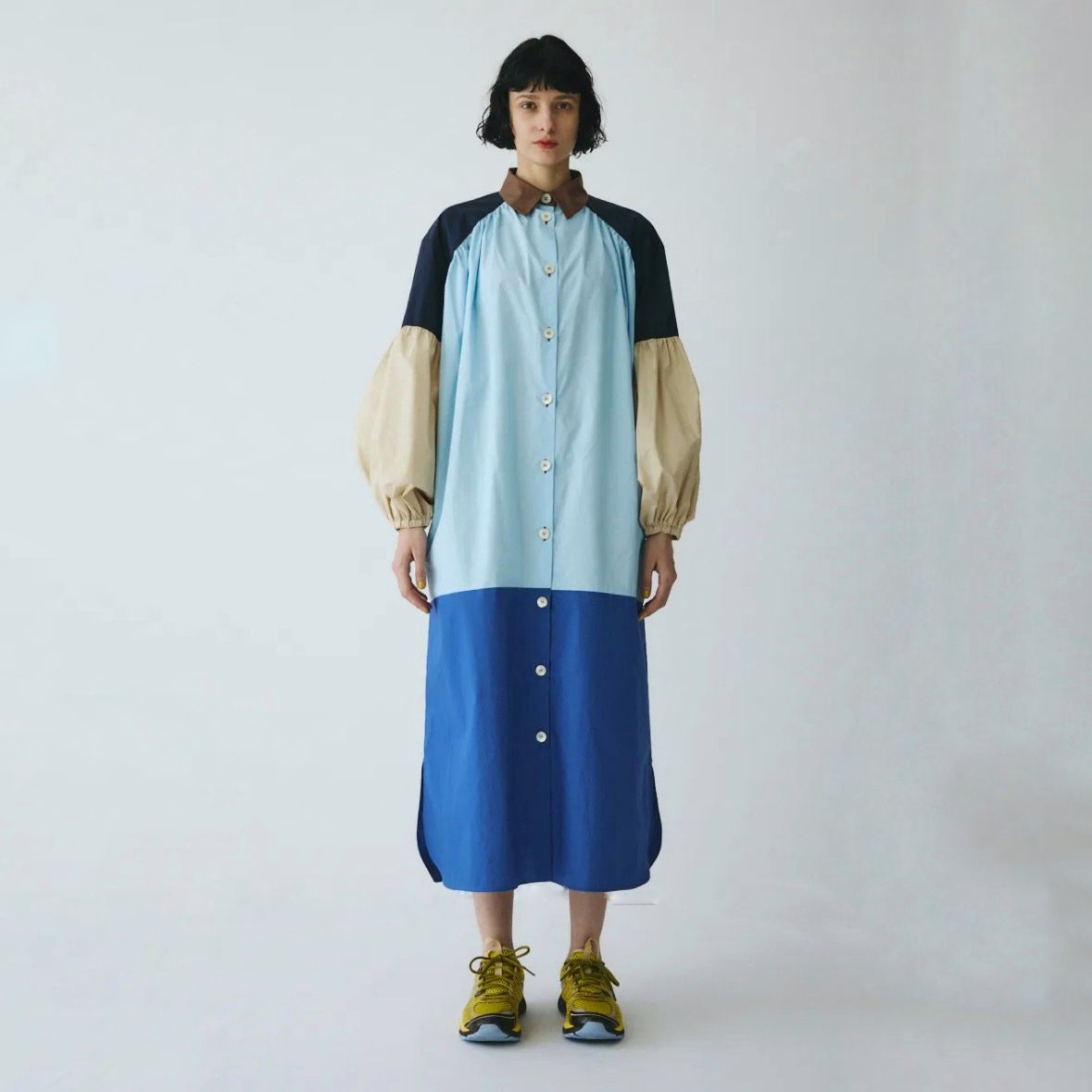 【残り一点】Switching Color Block Dress