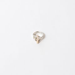 【お取り寄せ注文可能】Circle T Ring(WHITE×GOLD)