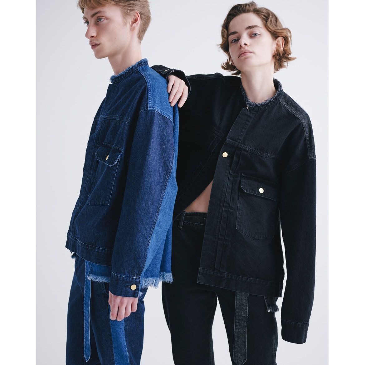 CULLNI - 【残り一点】Cut-off Band Collar Denim Blouson | ACRMTSM