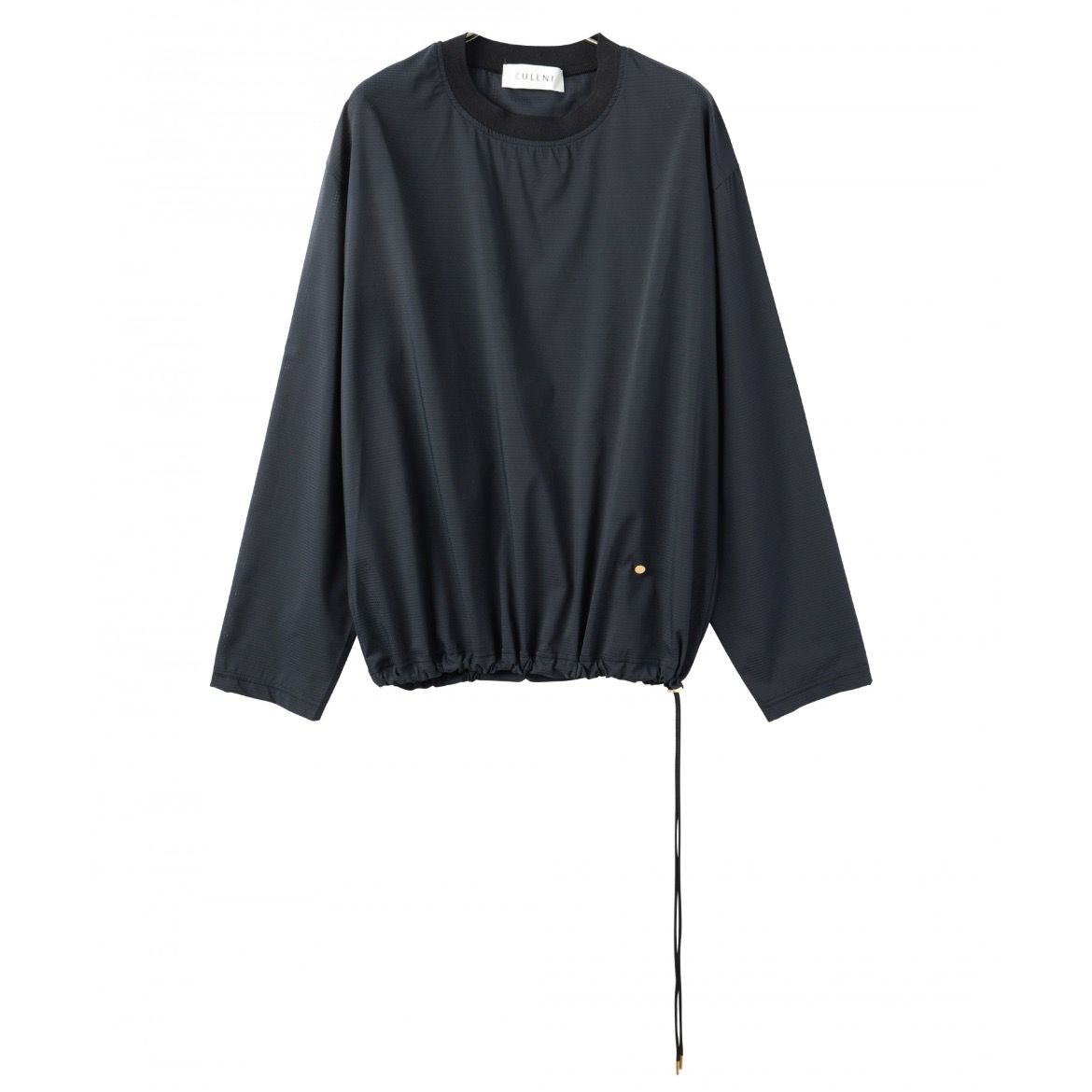 【残り一点】Sheer Check Cloth Drawstring Long Sleeve Pullover