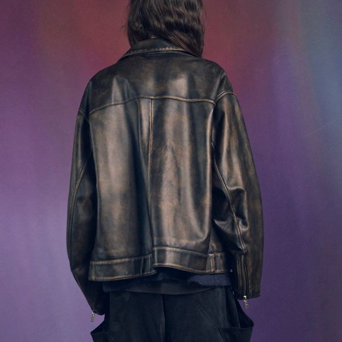 【残り一点】Sheep Leather Stand Collar Blouson