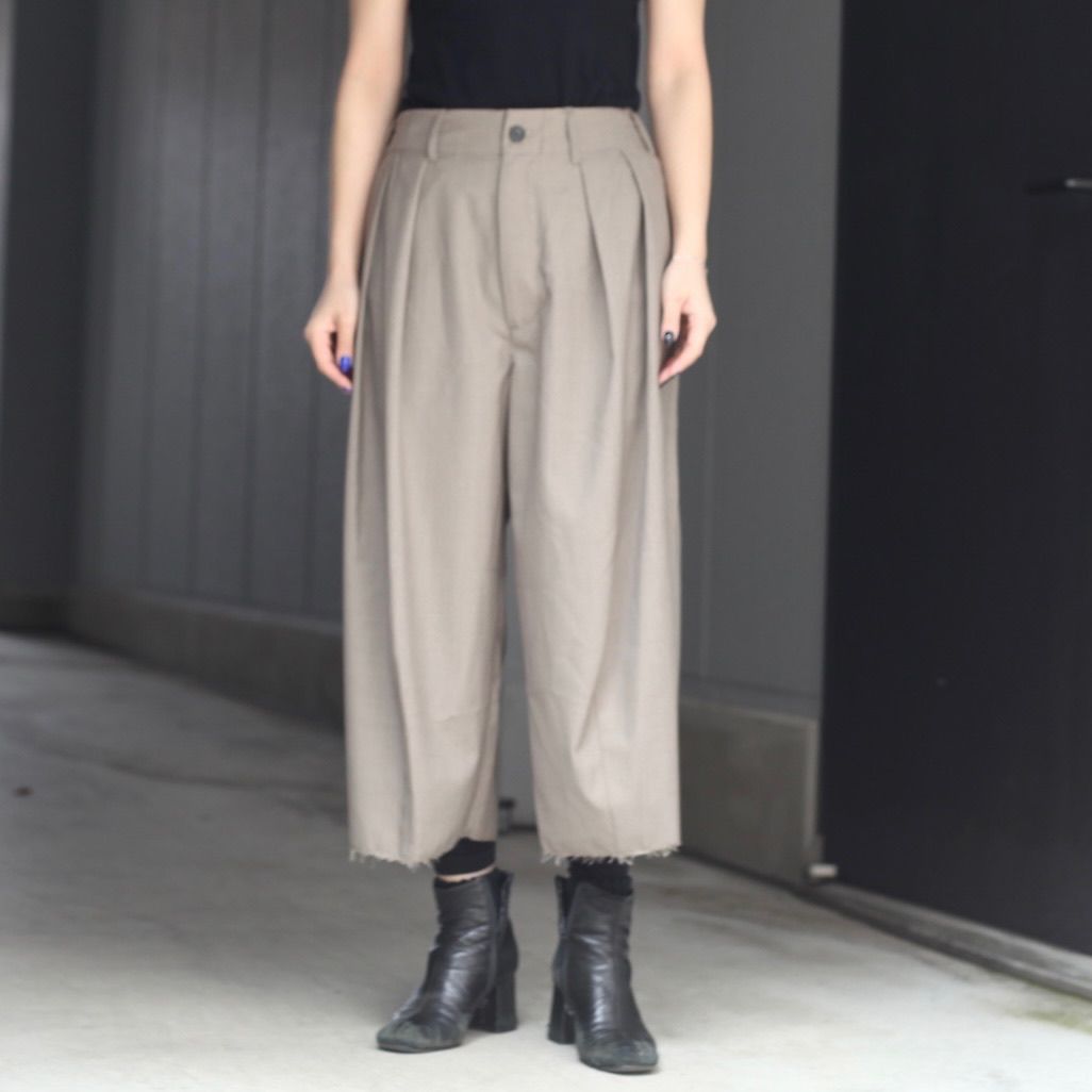 【残り一点】ウォッシャブルツイルワイドパンツ