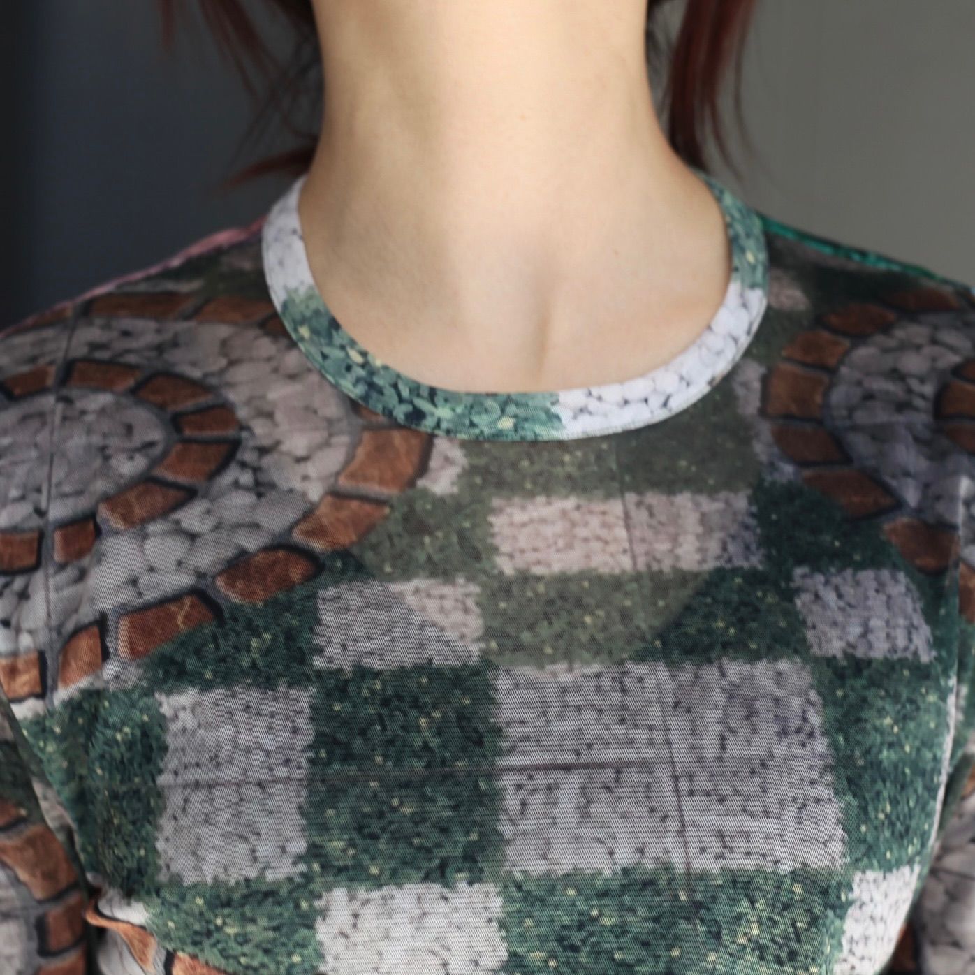 【残り一点】Graphic Mesh Top B