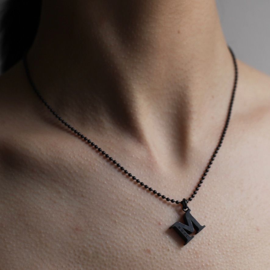 MUZE - 【残り一点】M Logo Necklace(MATTE BLACK) | ACRMTSM ONLINE STORE