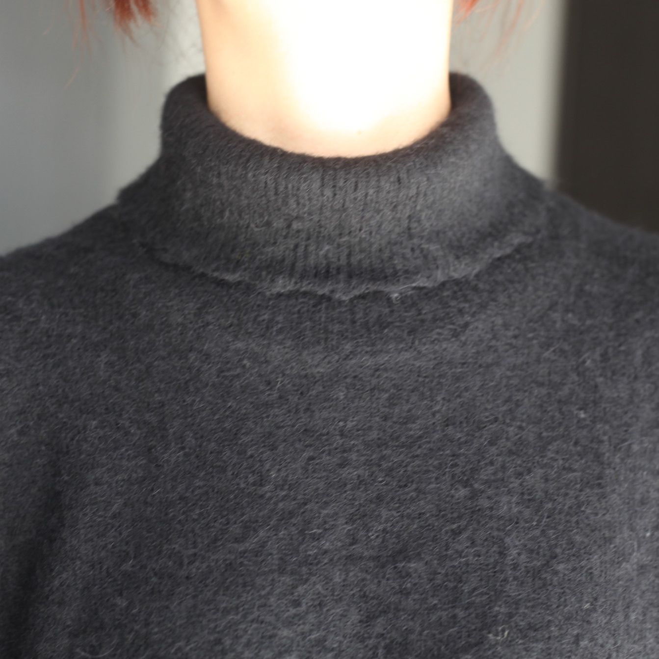 【残り一点】Wool/Alpaca Milled Knit Turtle Neck LS