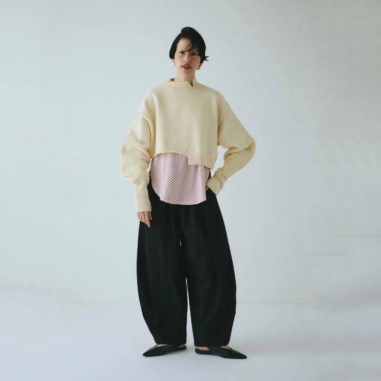【残り一点】Asymmetrry Hem Knit Tops