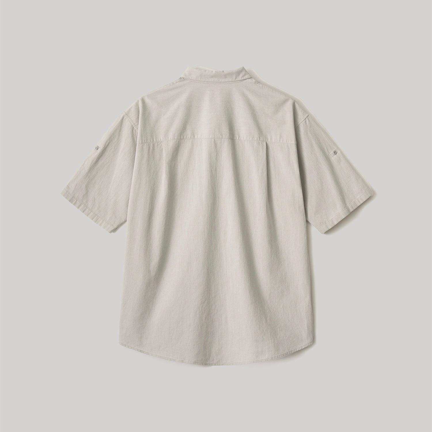 【残り一点】Pique Chambray Roll-Up Shirt