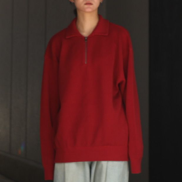 crepuscule - 【残りわずか】Moss Stitch Half Zip Polo | ACRMTSM