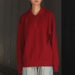 【残り一点】Moss Stitch Half Zip Polo