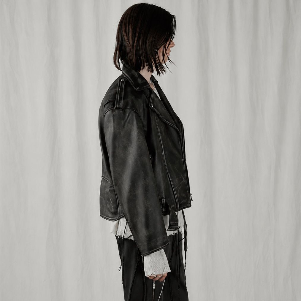 【残り一点】Rub Off Cow Leather Riders Jacket