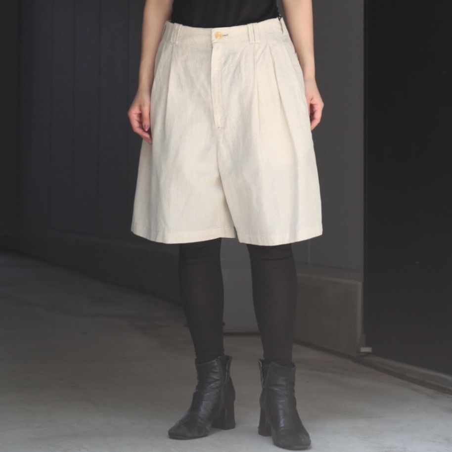 【残り一点】Wool Linen 3Pleated Shorts