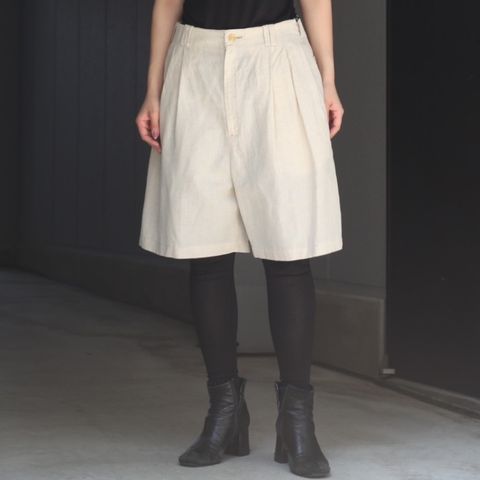 【残り一点】Wool Linen 3Pleated Shorts