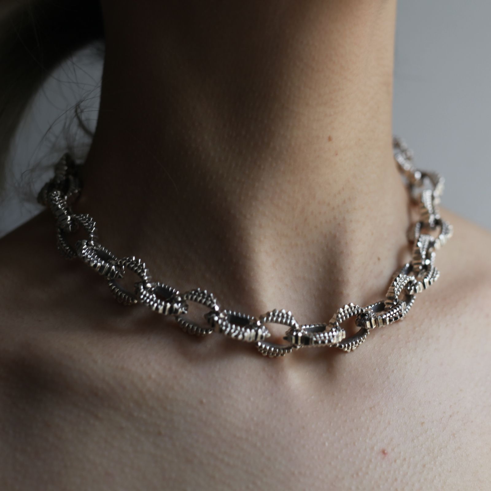 【お取り寄せ注文可能】Oval Chain Choker(SILVER)