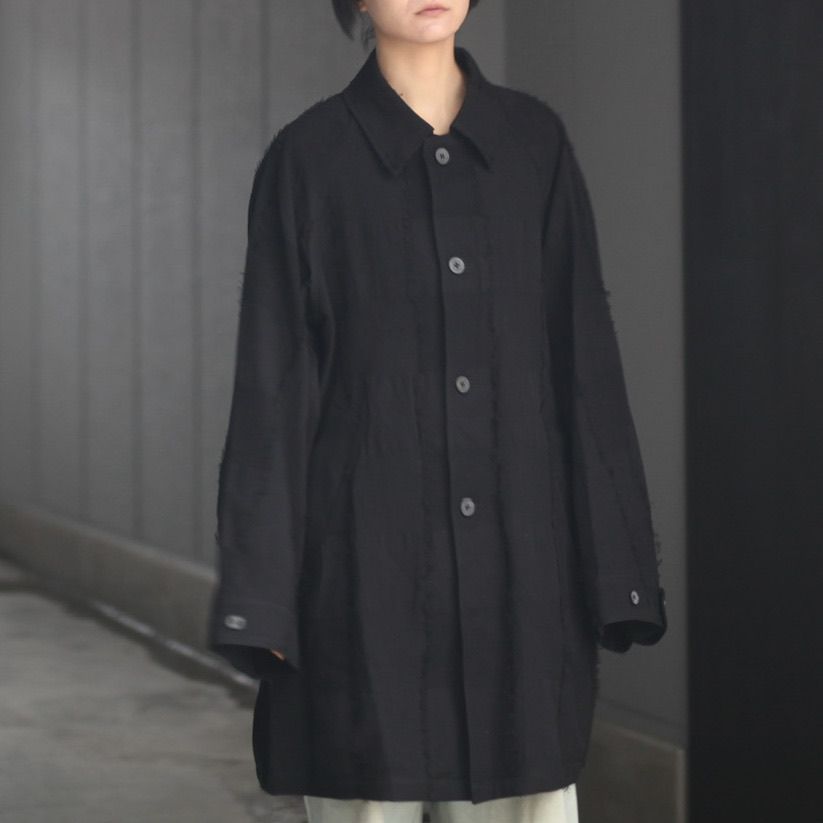 YOKE - 【残り一点】Block-Jacquard Half Coat | ACRMTSM ONLINE STORE