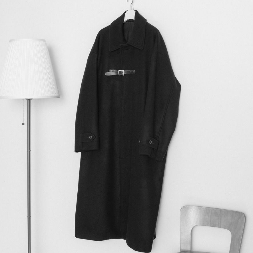 20AW YOKE 2WAYメルトンコート　ヨーク　ブラック　ウールカシミア 20AW YOKE 2WAYメルトンコート ヨーク ブラック ウールカシミア