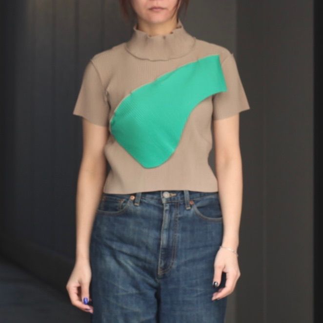 【残り一点】Todo Wave Tiny Top Short Sleeve Highneck