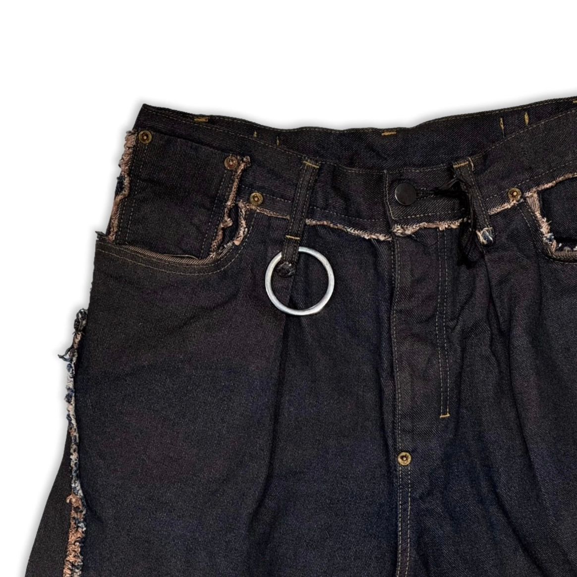 【残りわずか】Slash Seam Twist Cargo Jeans(PERSIMMON TANGY DYED)