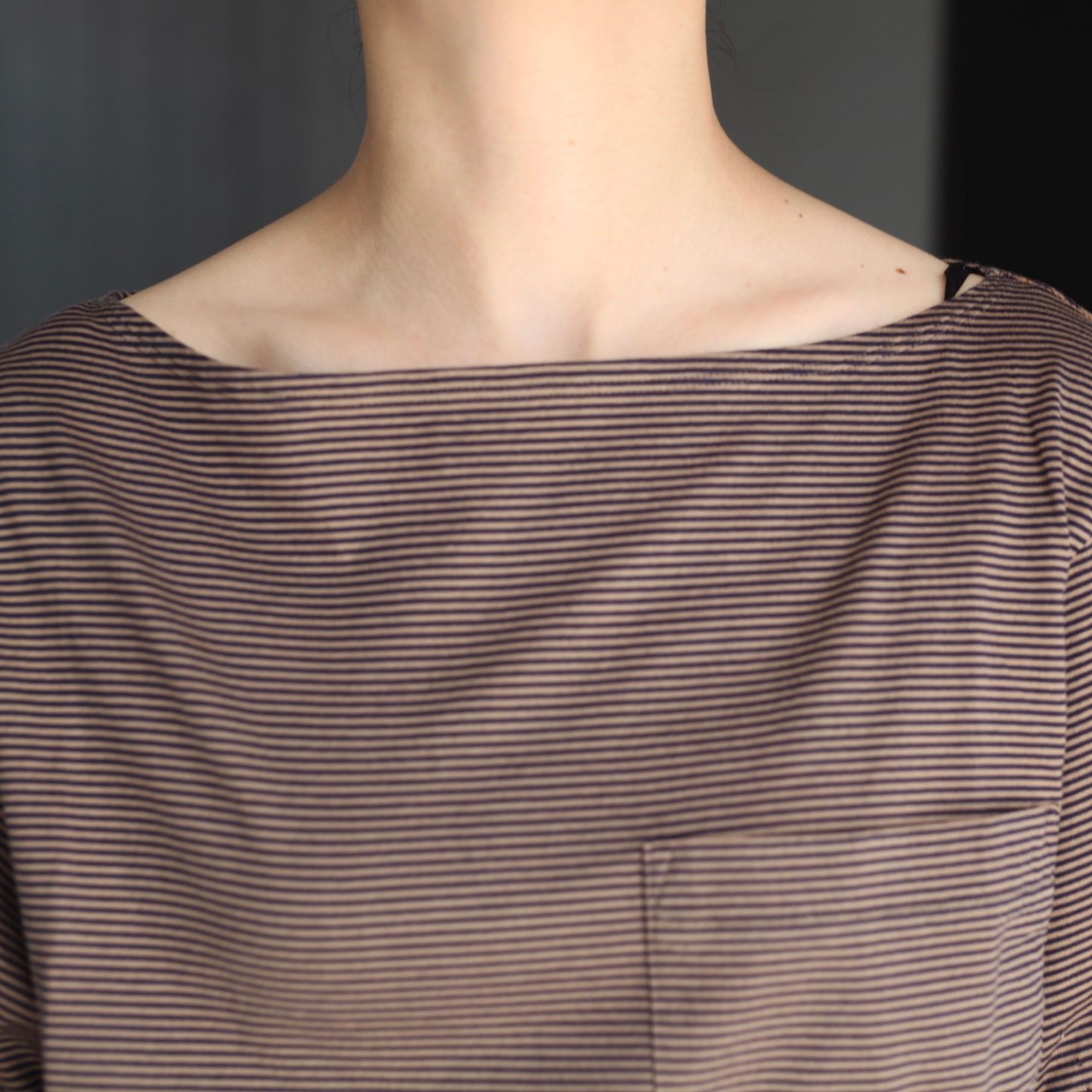 【残り一点】Destroyed Boat Neck Stripe Tee