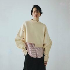 【残り一点】Asymmetrry Hem Knit Tops