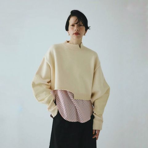 【残り一点】Asymmetrry Hem Knit Tops
