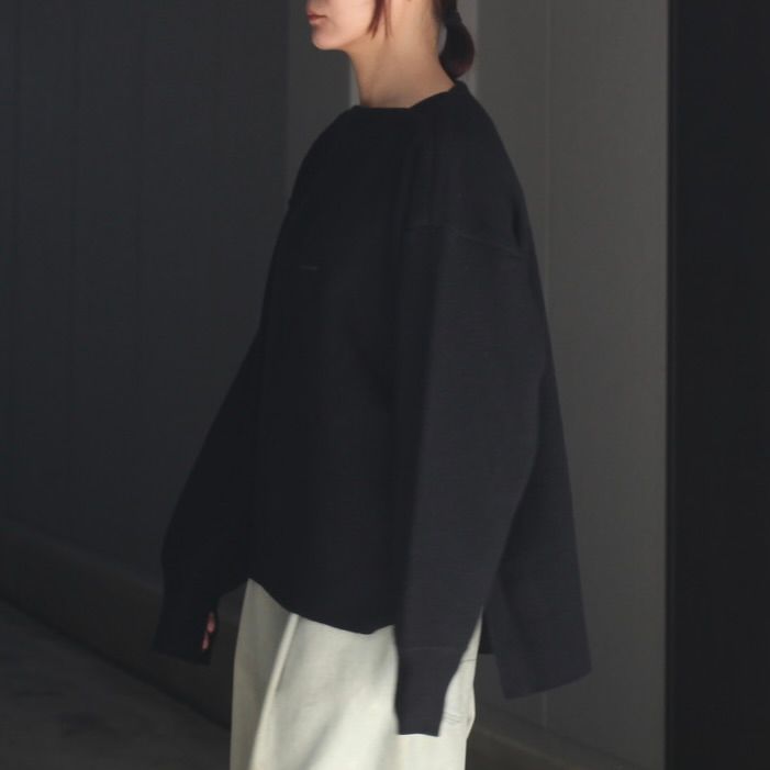 【残り一点】Extra Fine Wool Knit Boat Neck LS