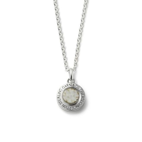 【お取り寄せ注文可能】Round Stone Pendant_L(WHITE)