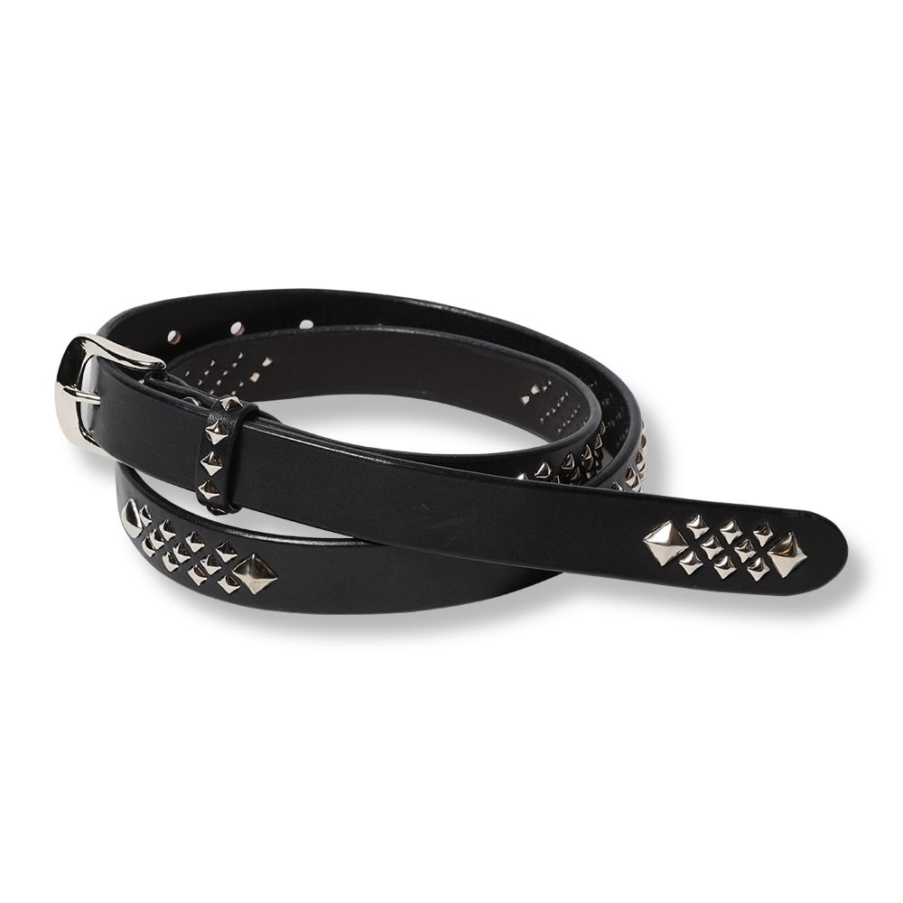 【残り一点】Studs Leather Narrow Long Belt