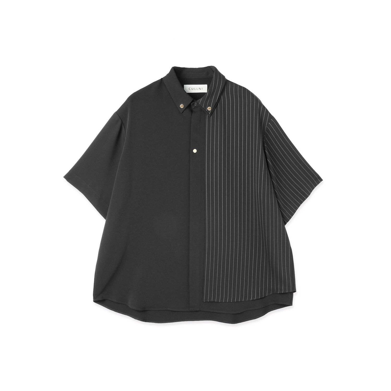 【残り一点】Double Cloth Layered Bi-Color Short Sleeve Shirt