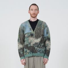 【残りわずか】Horse Jaqucard Mohair Cardigan