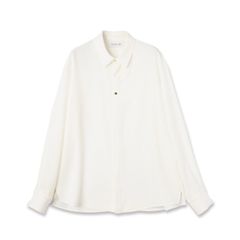 【残り一点】Double Cloth Twill Front Fly Chin Tab Shirt