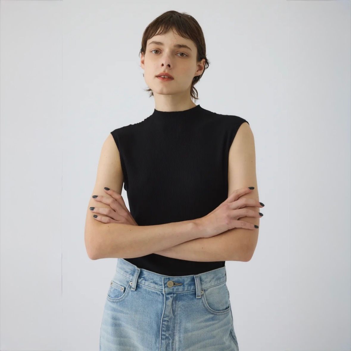 【残り一点】Washable Basic N/S Knit