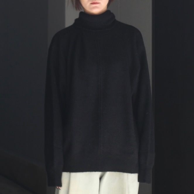 【残りわずか】Wool/Alpaca Knit Loose Turtle Neck PO