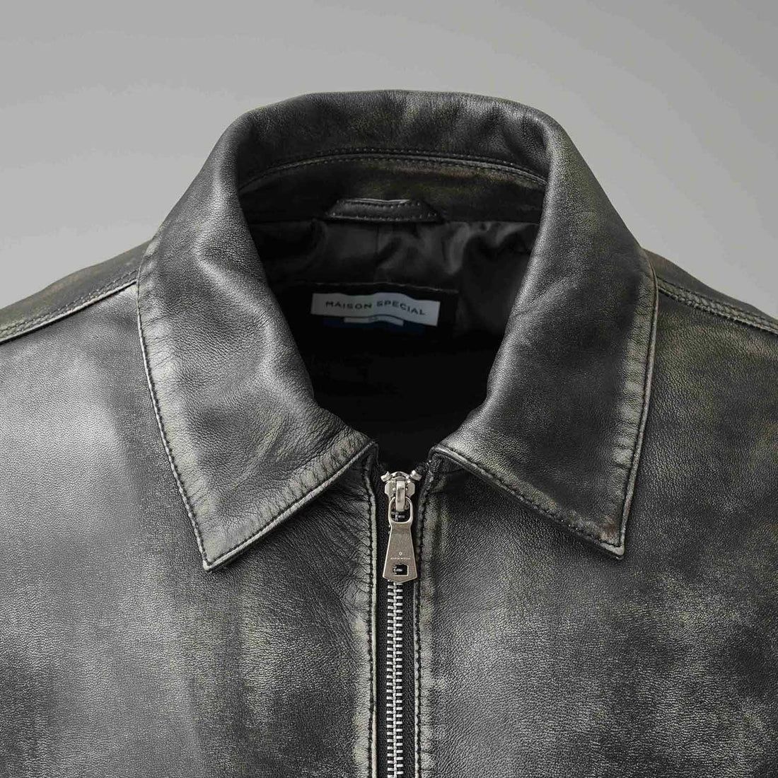 【残り一点】Sheep Leather Single Riders Collared Jacket