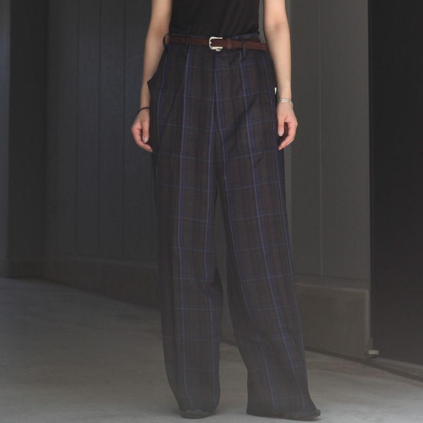 YOKE - 【残り一点】Cupro Plaid Baker Pants | ACRMTSM ONLINE STORE