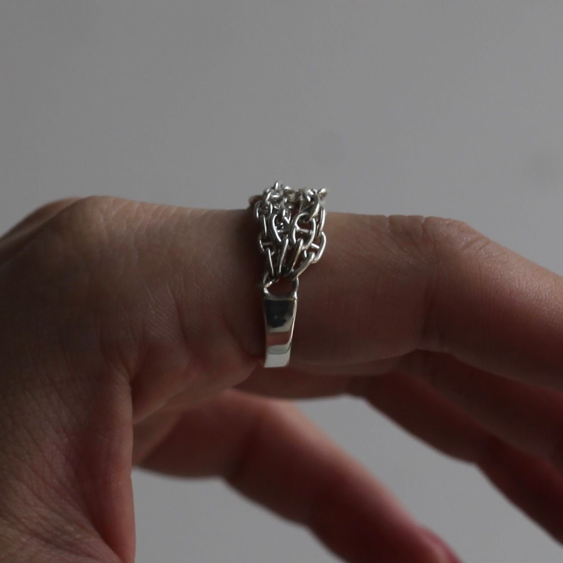 【残り一点】Anchor Chain Cluster Ring