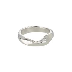 【お取り寄せ注文可能】Chip Ring L W / Dia(PLATINUM950)