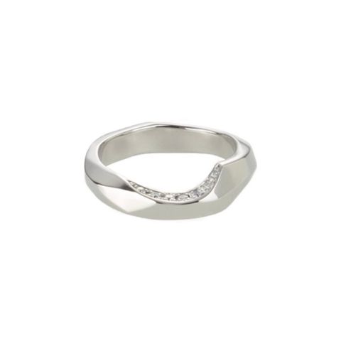 【お取り寄せ注文可能】Chip Ring L W / Dia(PLATINUM950)