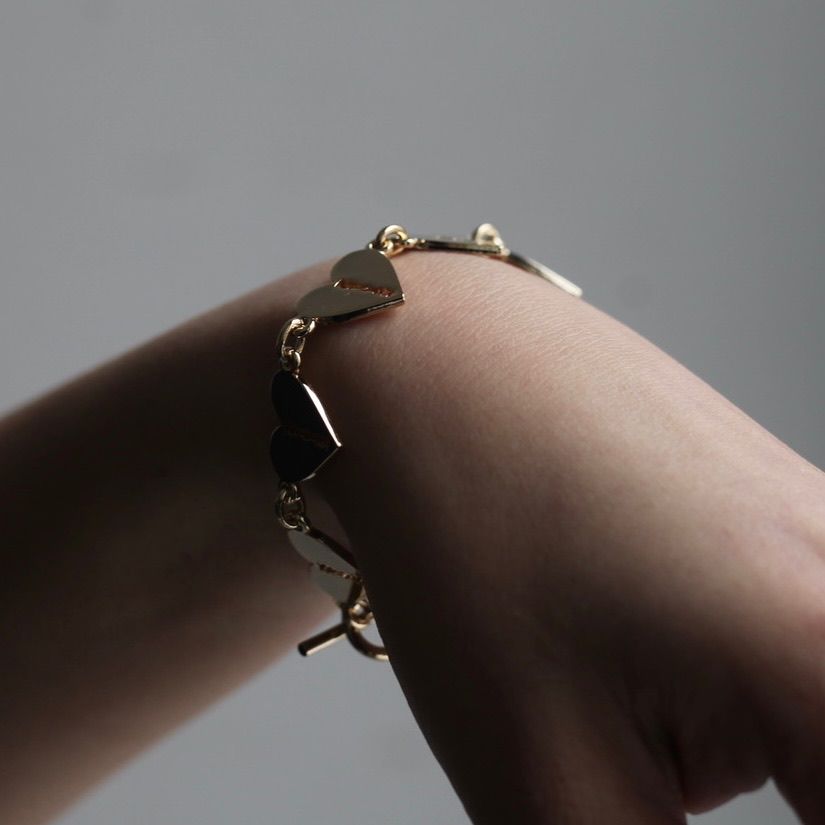 【残りわずか】Multi Heart Razor Bracelet(GOLD)