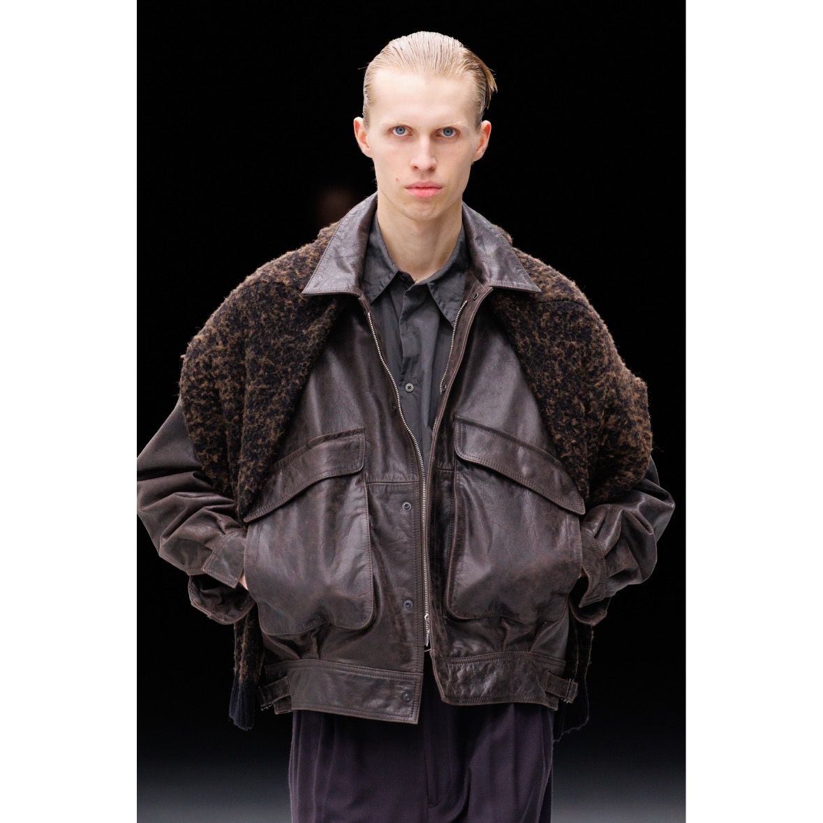 【残りわずか】Leather Flight Jacket