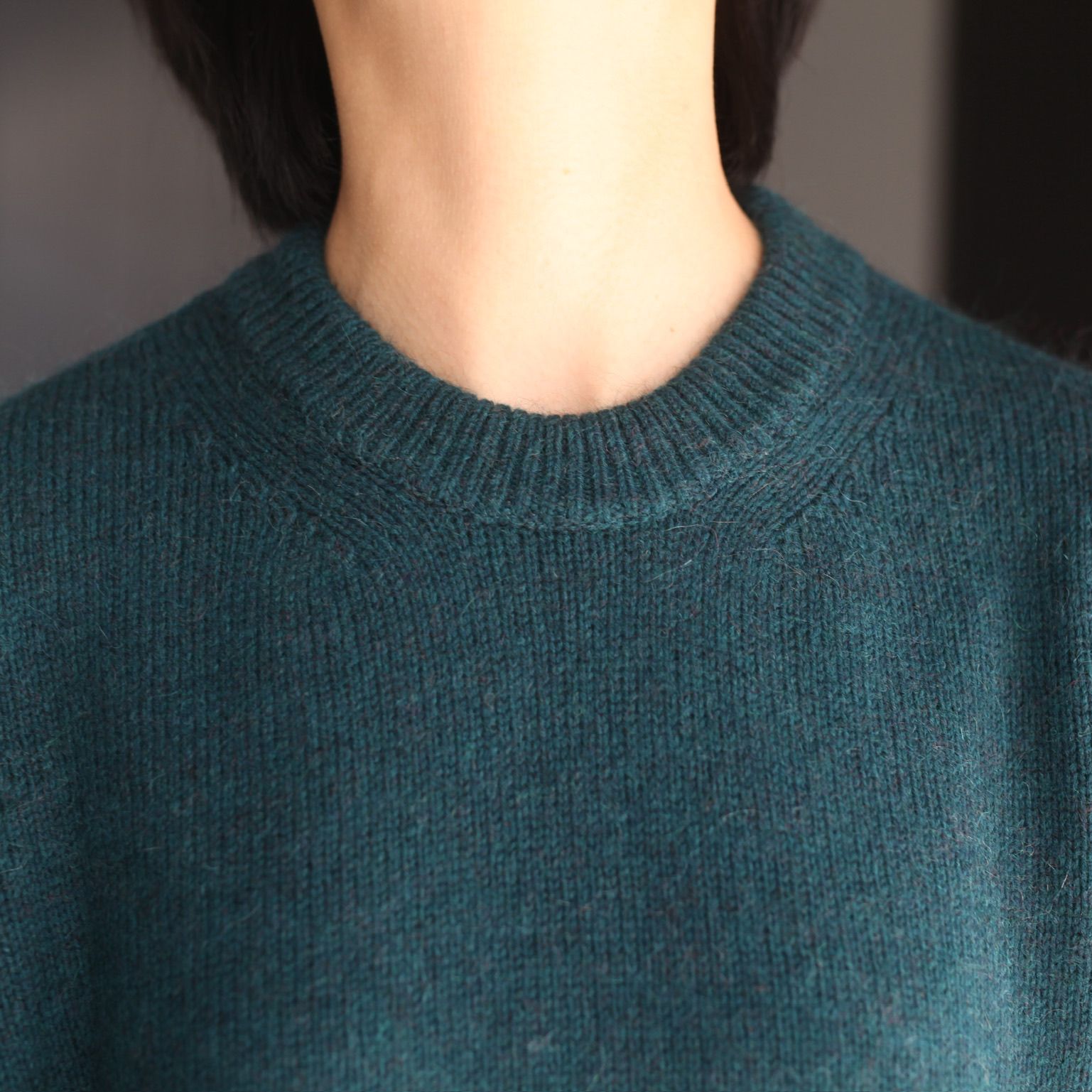 MOHAIR WOOL ANCHOR CREW / モヘアウール-